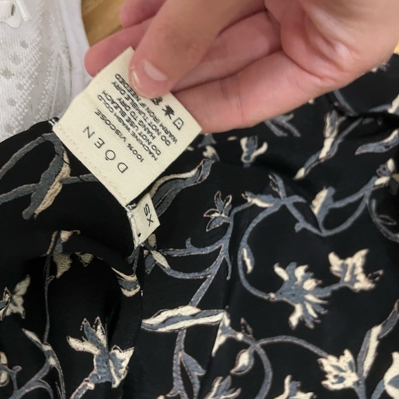 DOEN BRINDILLE DRESS BLACK SCROLL PRINT Size XS - Picture 10 of 12